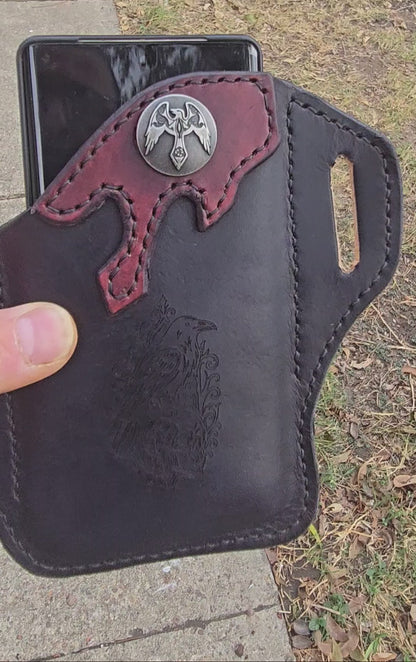 Leather Phone Holster RAVEN Edition