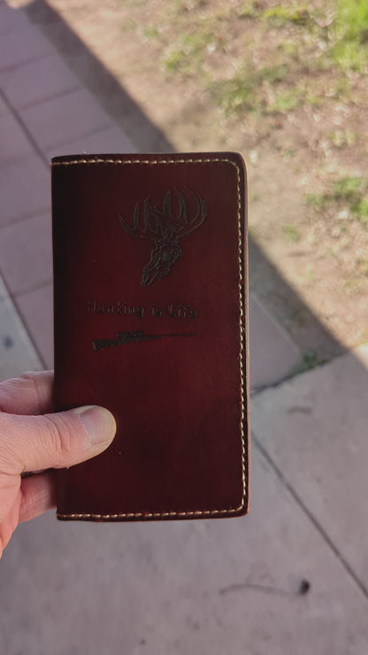 Roper Wallet, Long Wallet, Hunting is Life Wallet, Wallet, EDC,Leather Wallet