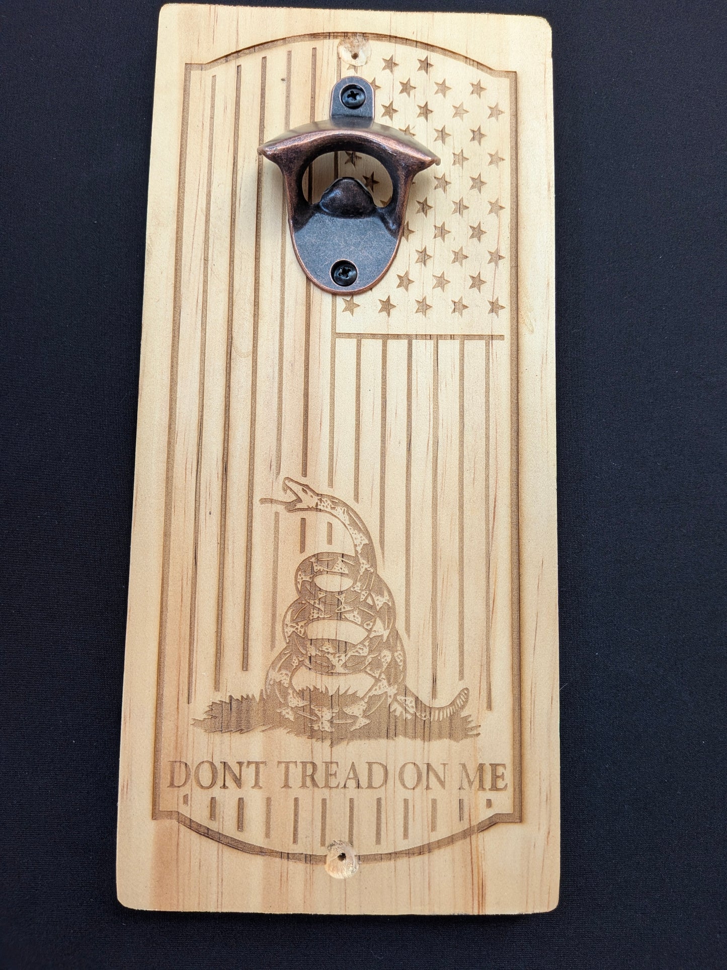 Wooden wall/fence beer bottle openers