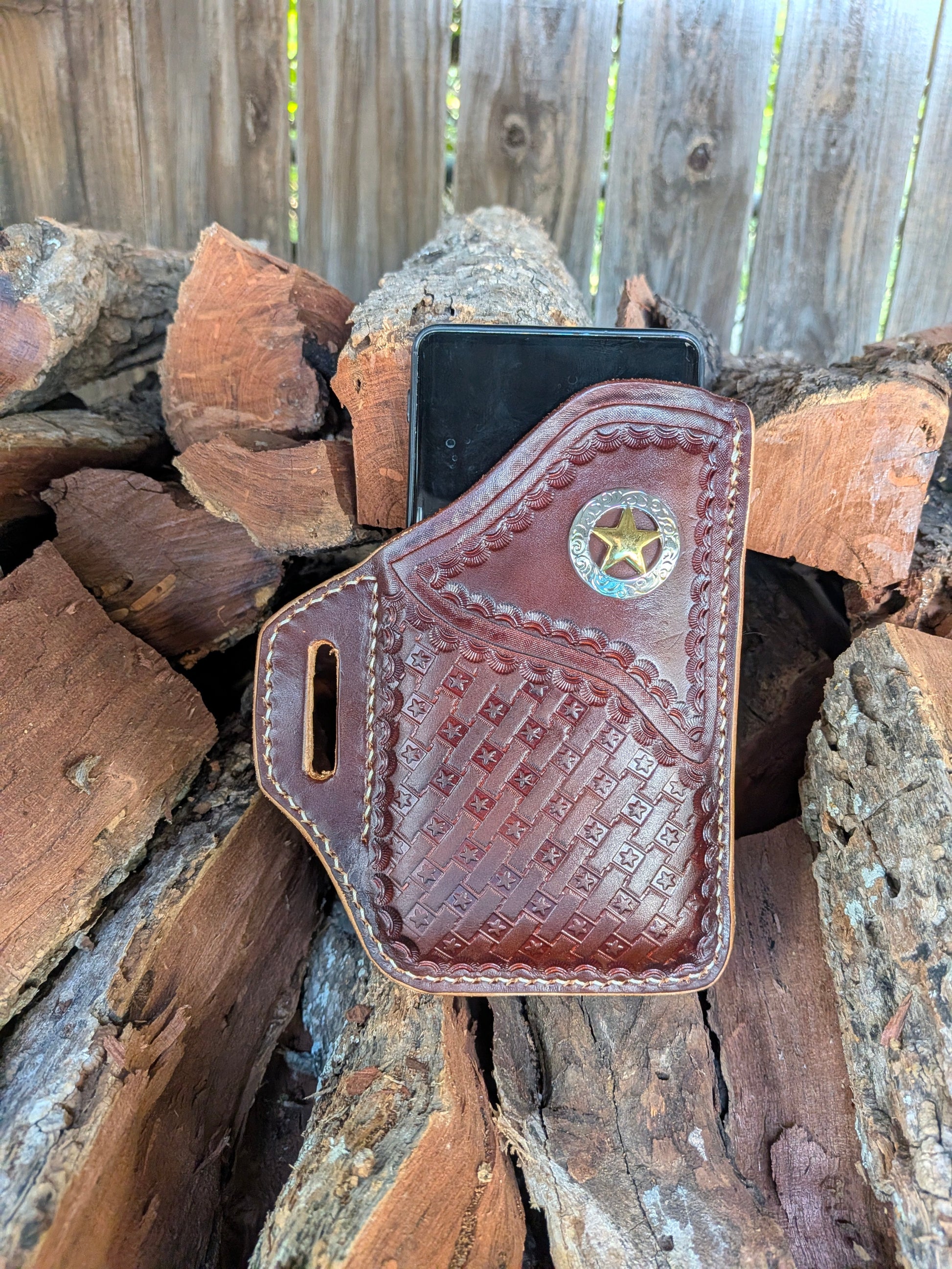 Leather Phone Holster (Copy) AnchorsAweighLeather