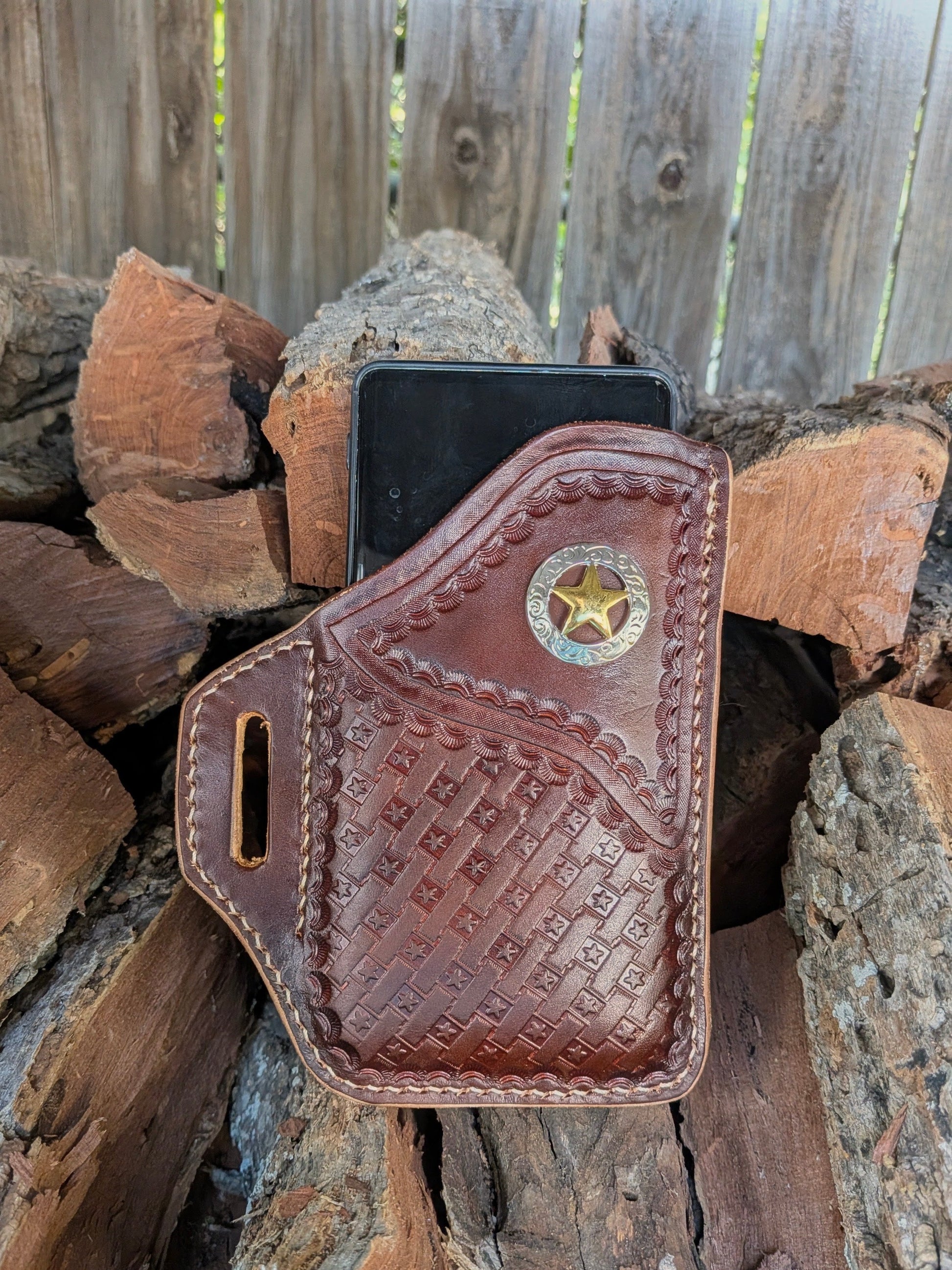 Leather Phone Holster (Copy) AnchorsAweighLeather