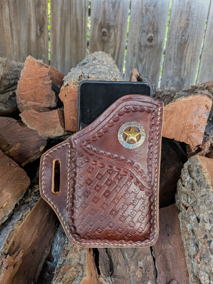 Leather Phone Holster (Copy) AnchorsAweighLeather