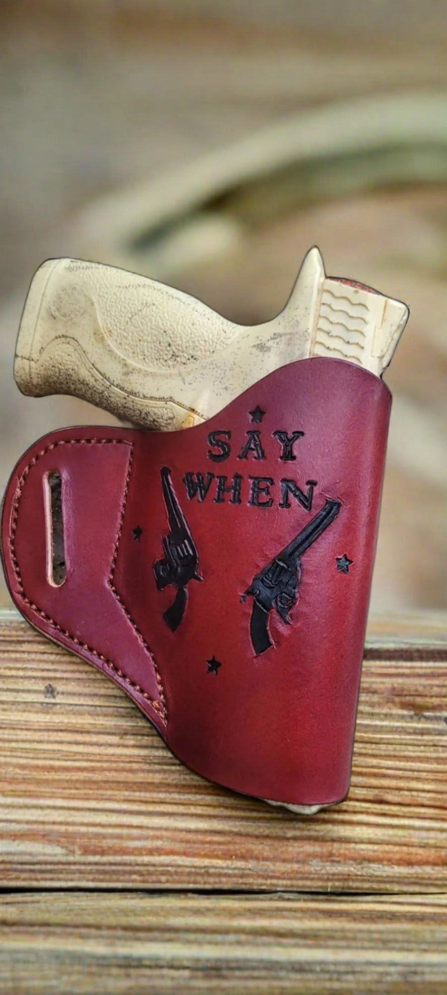 Avenger holster "Say When"", Leather Holster, OWB Holster, Holster, EDC AnchorsAweighLeather