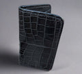 Black Genuine Alligator Skin Men's Vertical Wallet, Minimalist wallet, EDC, Wallet, The Executive Wallet AnchorsAweighLeather