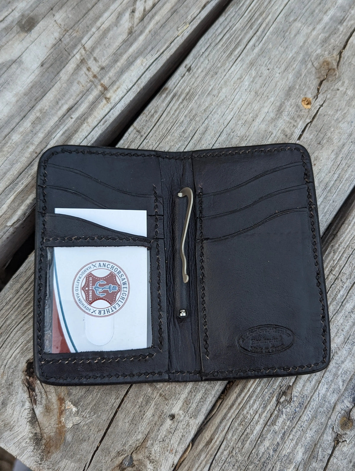 Black Genuine Alligator Skin Men's Vertical Wallet, Minimalist wallet, EDC, Wallet, The Executive Wallet AnchorsAweighLeather