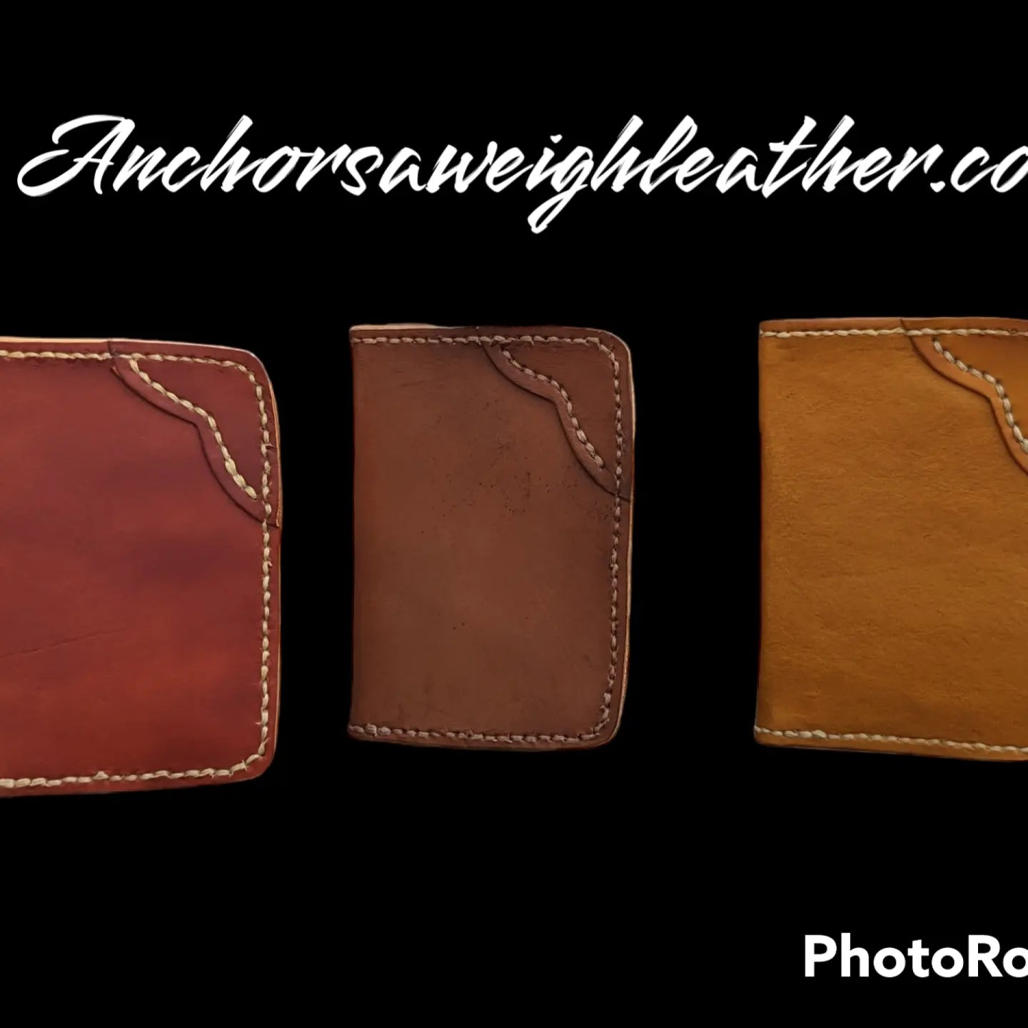 Leather Bifold Wallet, Minimalist Leather Wallet AnchorsAweighLeather