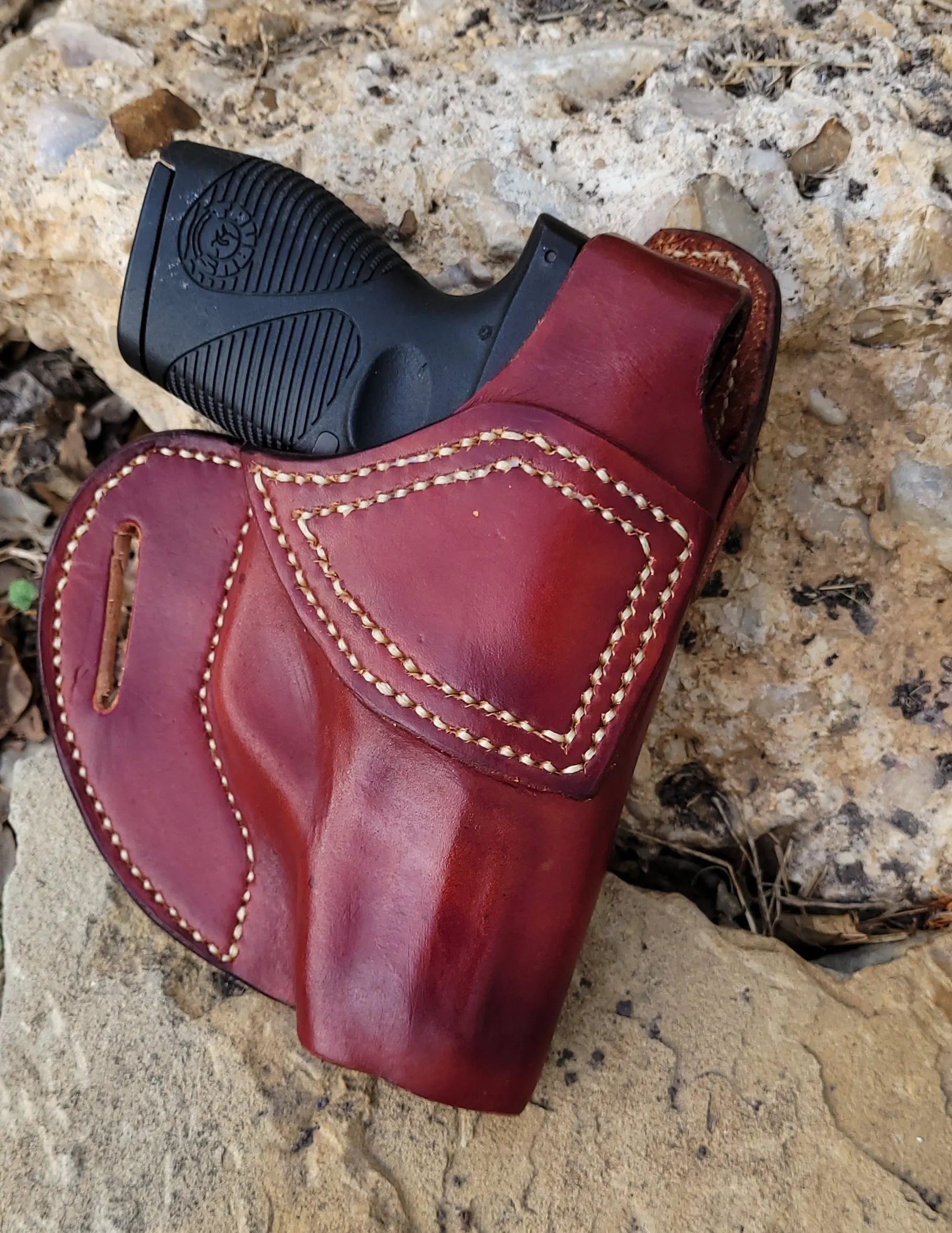Open Carry Holster with Thumb Break, OWB Holster, Leather Holster, Holster, EDC AnchorsAweighLeather