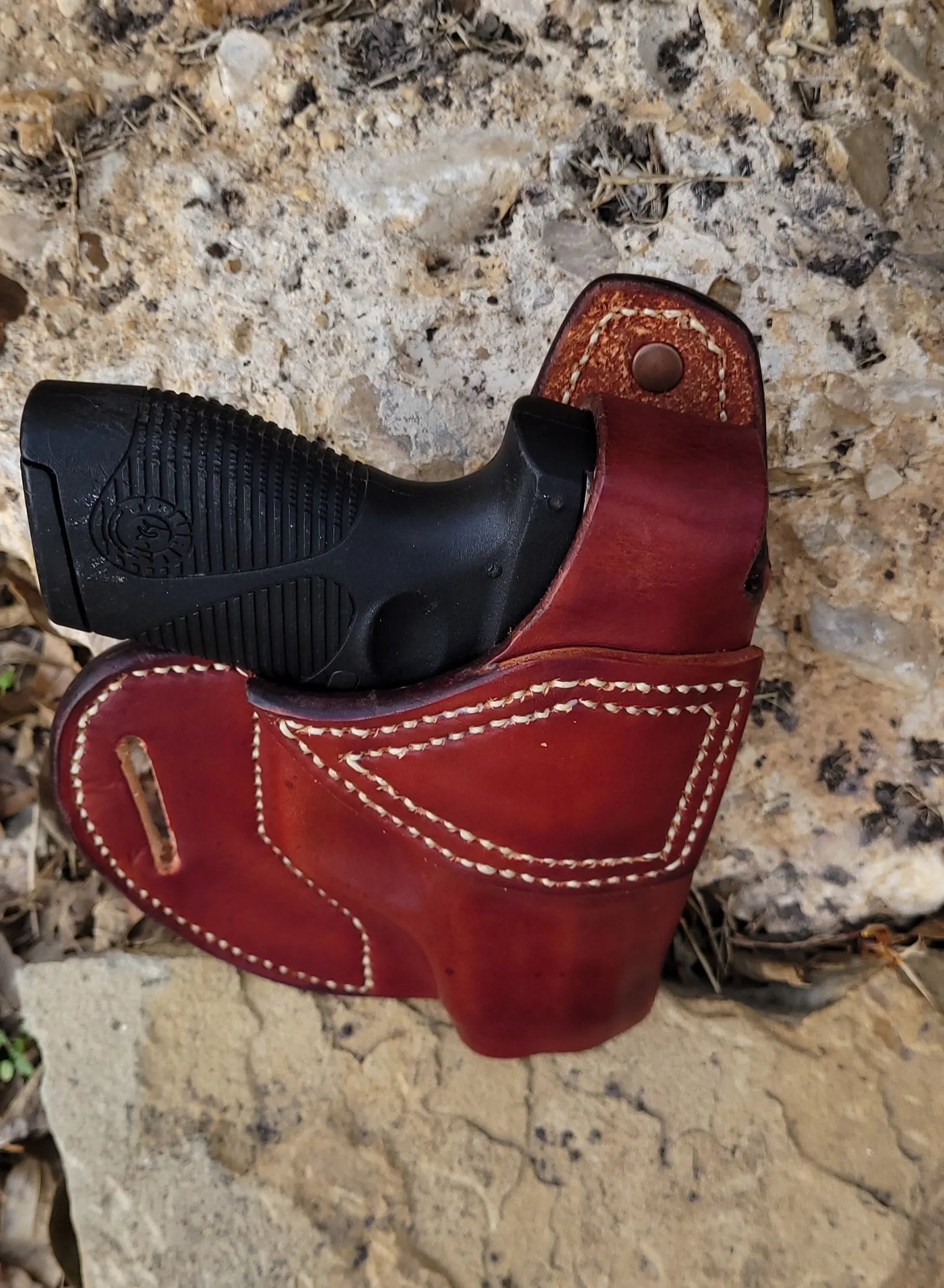 Open Carry Holster with Thumb Break, OWB Holster, Leather Holster, Holster, EDC AnchorsAweighLeather