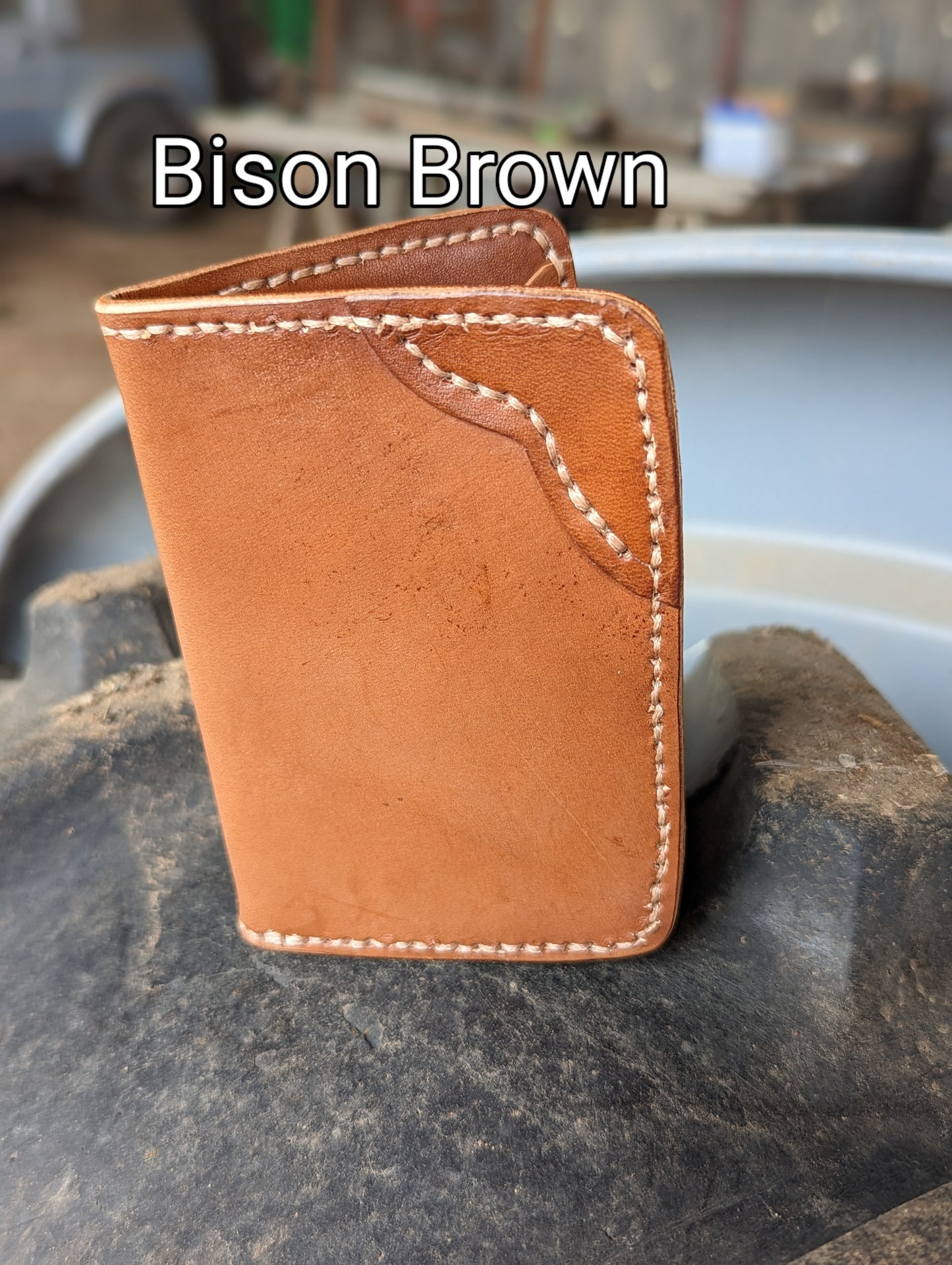 Leather Bifold Wallet, Minimalist Leather Wallet AnchorsAweighLeather