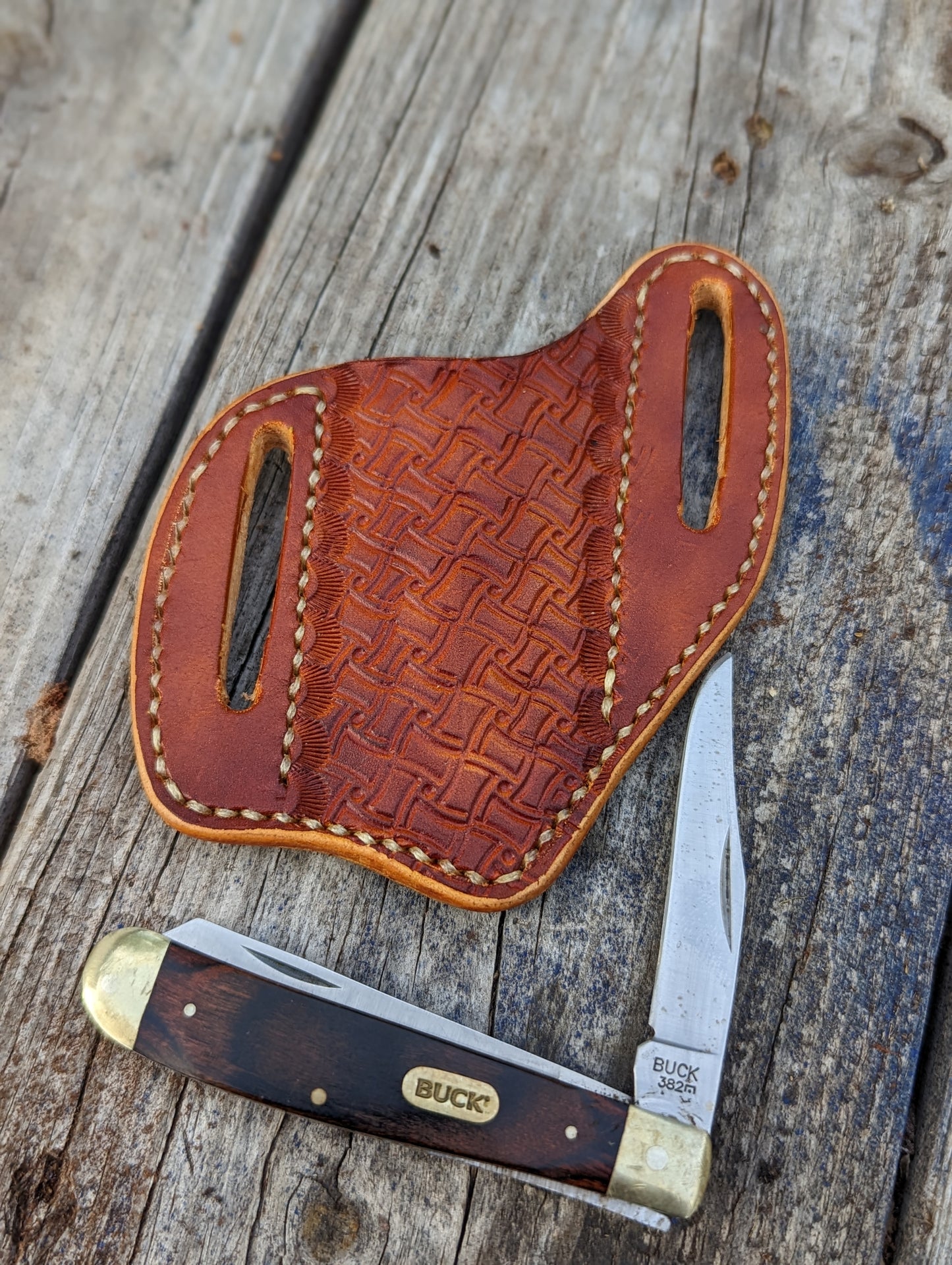 Custom pancake knife sheath, knife case, leather knife sheath, pocket knife scabbard, Pocket knife sheath, belt knife sheath AnchorsAweighLeather