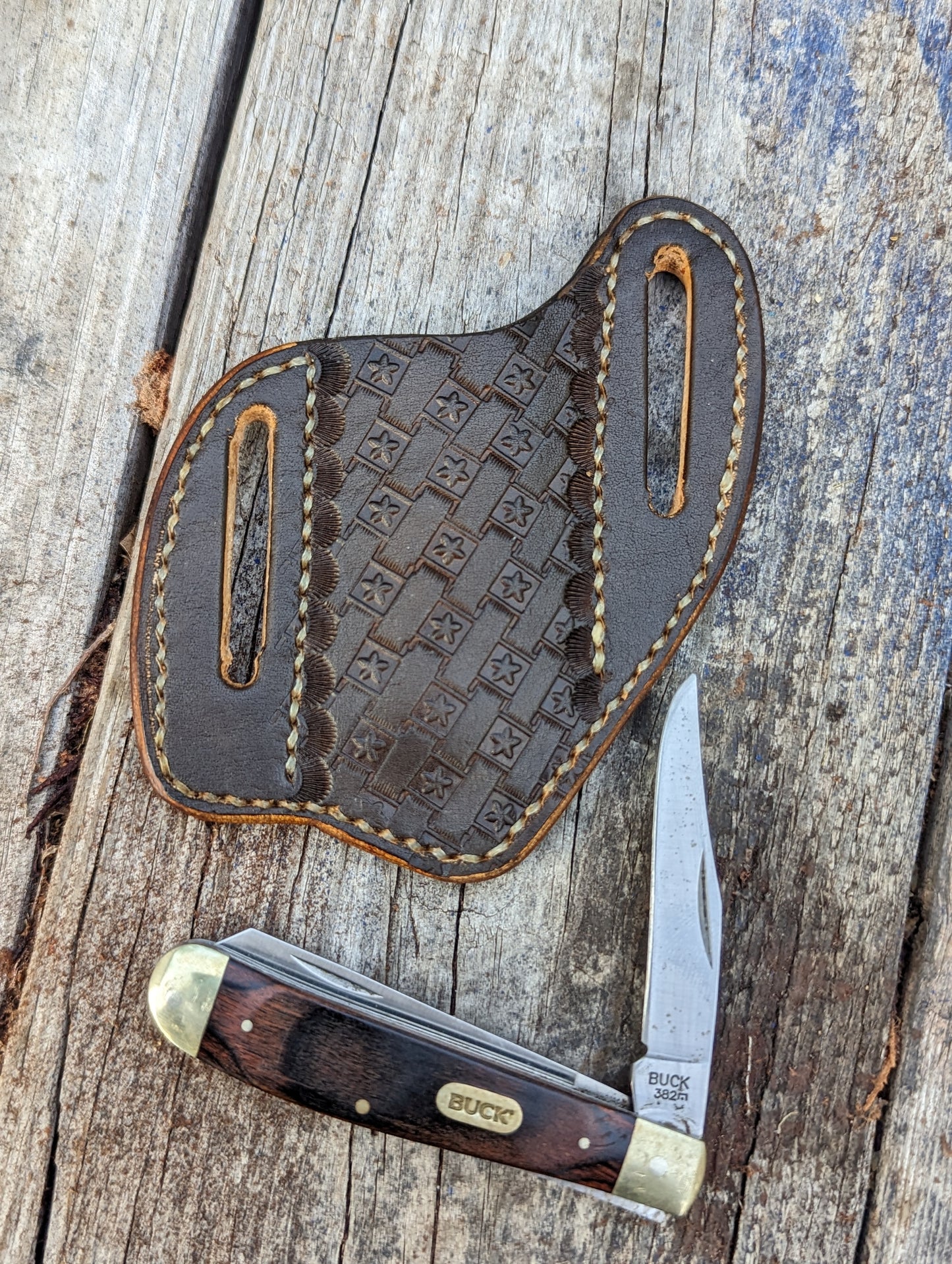 Custom pancake knife sheath, knife case, leather knife sheath, pocket knife scabbard, Pocket knife sheath AnchorsAweighLeather