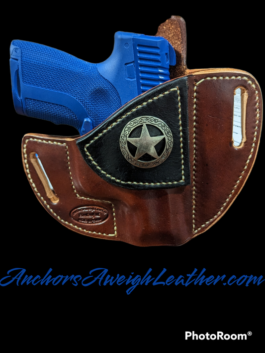 The Cattleman Saddle Holster, Pancake Holster AnchorsAweighLeather
