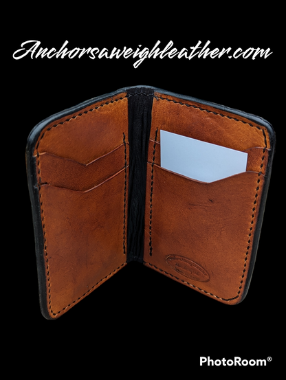 Black Genuine Alligator Skin Men's Vertical Wallet, Minimalist wallet, EDC, Wallet, The Executive Wallet, Premium Wallet AnchorsAweighLeather