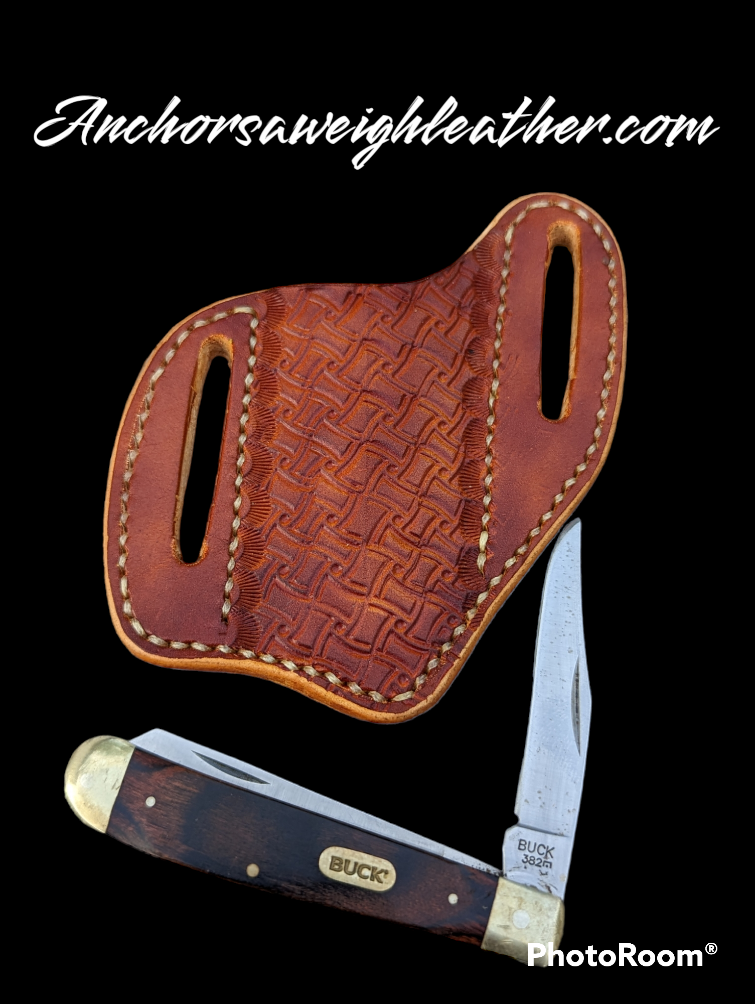 Custom pancake knife sheath, knife case, leather knife sheath, pocket knife scabbard, Pocket knife sheath, belt knife sheath AnchorsAweighLeather
