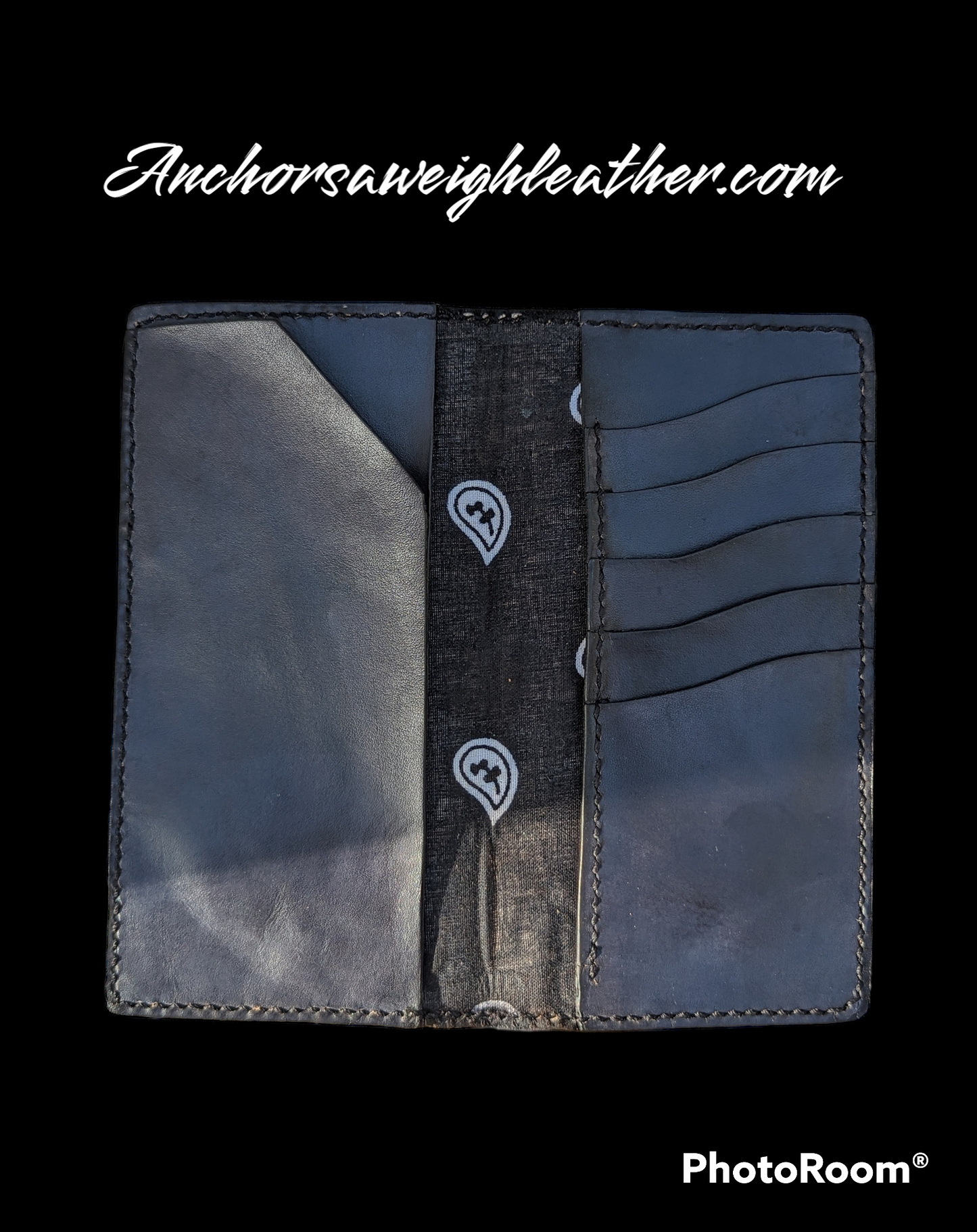 Long Wallet, Mens Wallet, Roper Wallet, leather wallet AnchorsAweighLeather