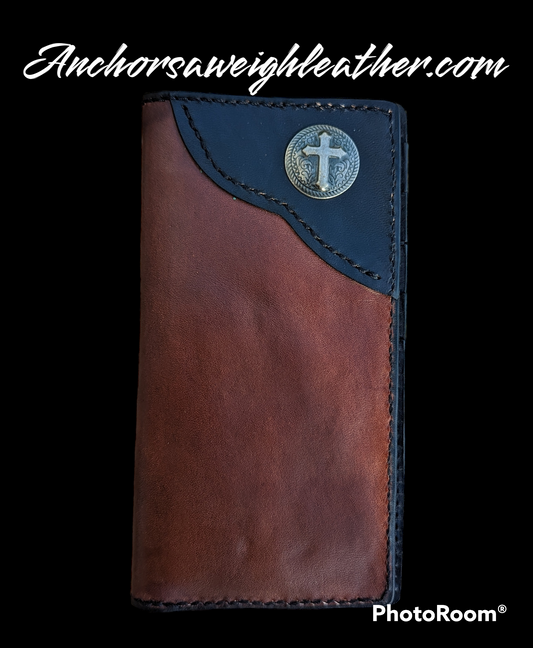 Long Wallet, Mens Wallet, Roper Wallet, leather wallet AnchorsAweighLeather