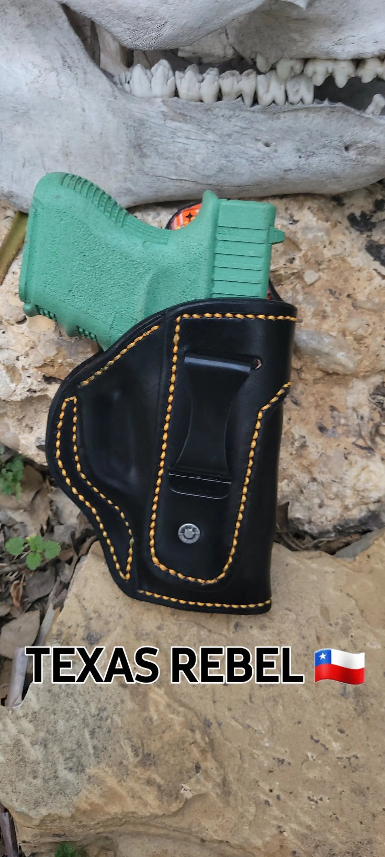 The TEXAS REBEL IWB Conceal Carry Holster AnchorsAweighLeather