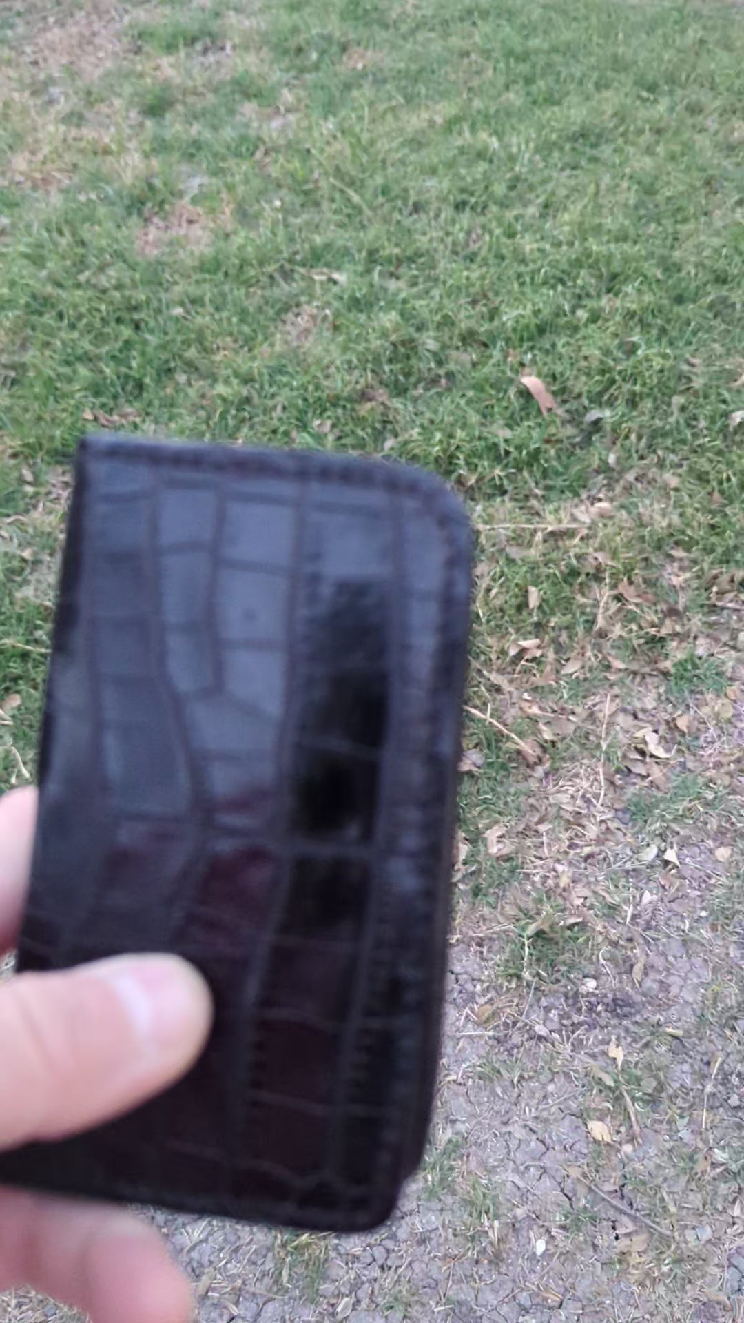 Black Genuine Alligator Skin Men's Vertical Wallet, Minimalist wallet, EDC, Wallet, The Executive Wallet