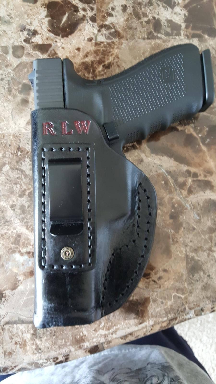 Leather IWB holster, CCW Holster, EDC, Leather Holster, Holster AnchorsAweighLeather