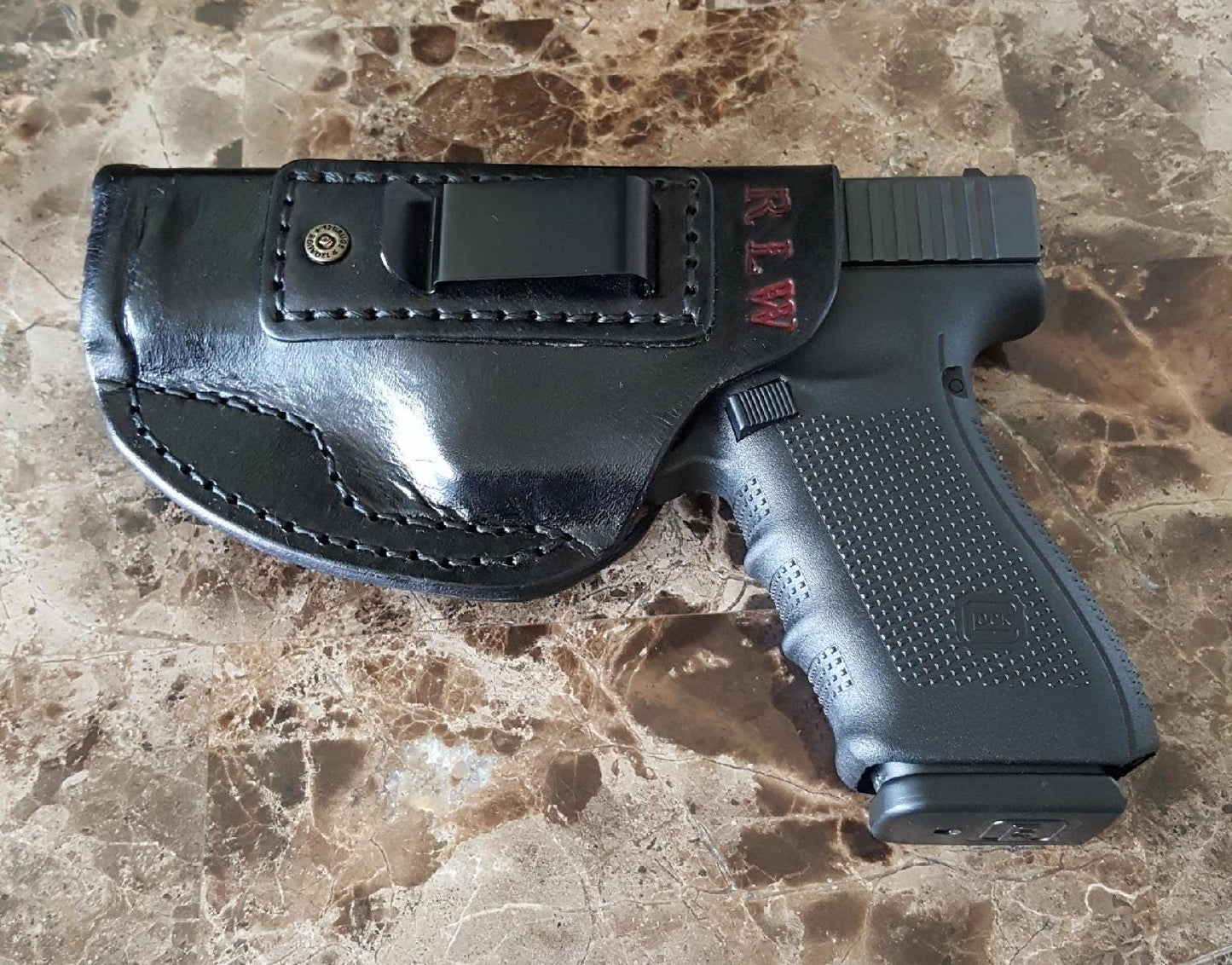 Leather IWB holster, CCW Holster, EDC, Leather Holster, Holster AnchorsAweighLeather