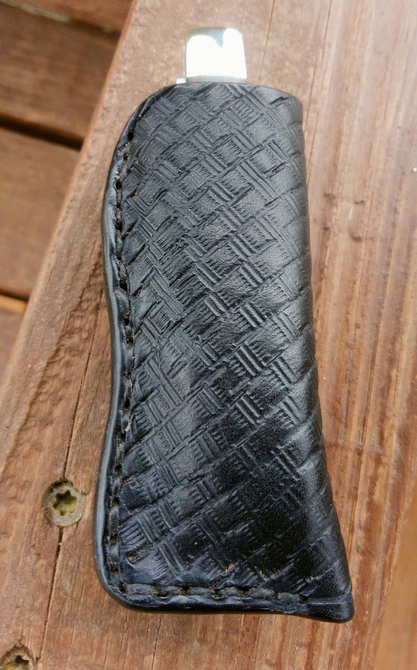 Custom leather knife sheath, folding knife case AnchorsAweighLeather