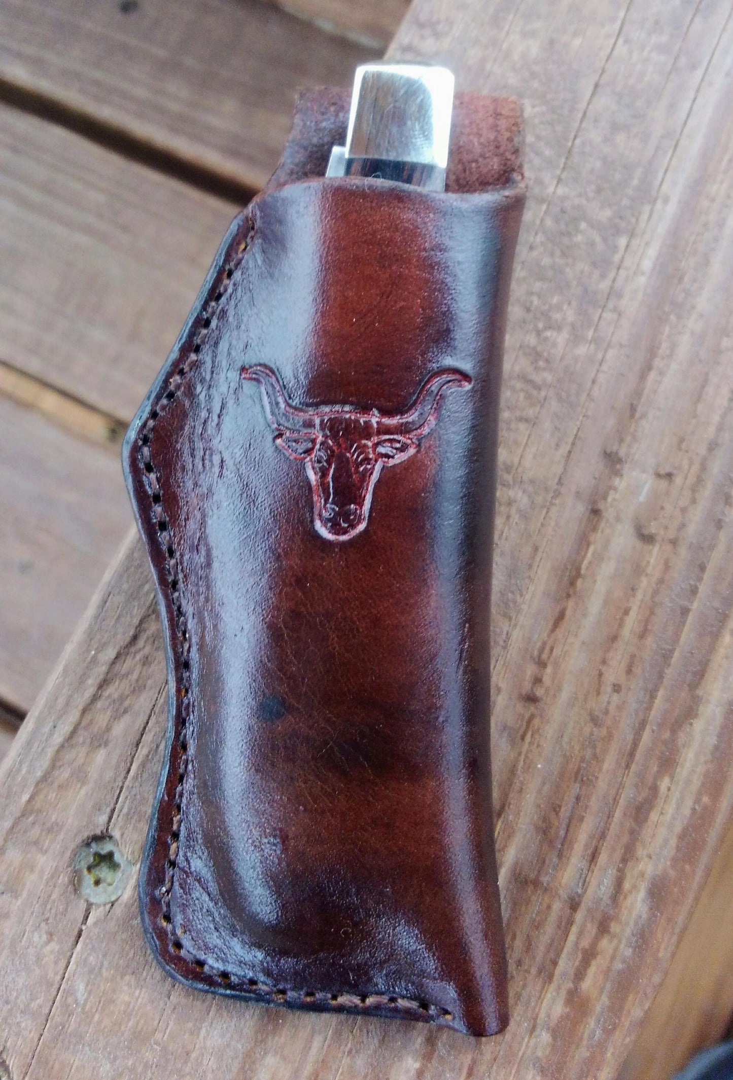 Custom leather knife sheath, case, pocket knife case, EDC AnchorsAweighLeather