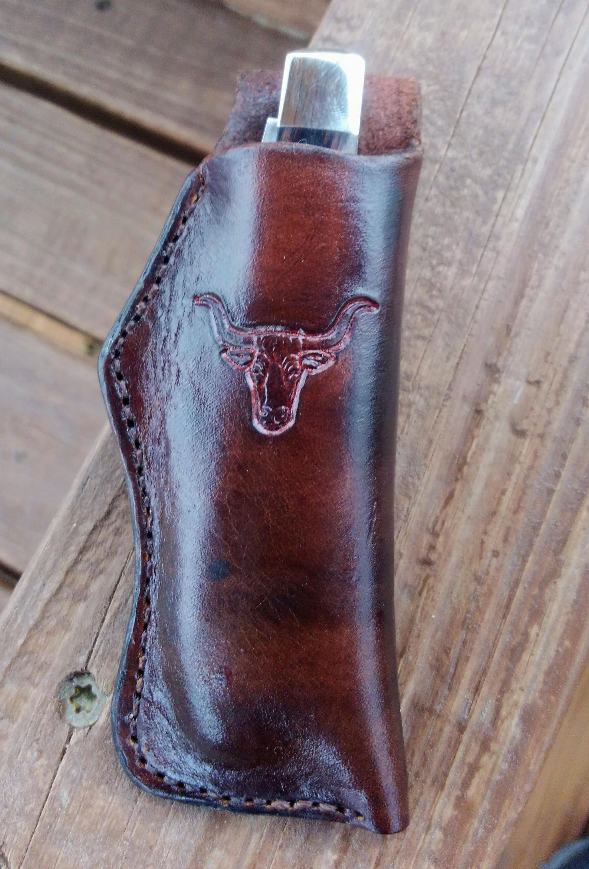 Custom leather knife sheath, case, pocket knife case, EDC AnchorsAweighLeather