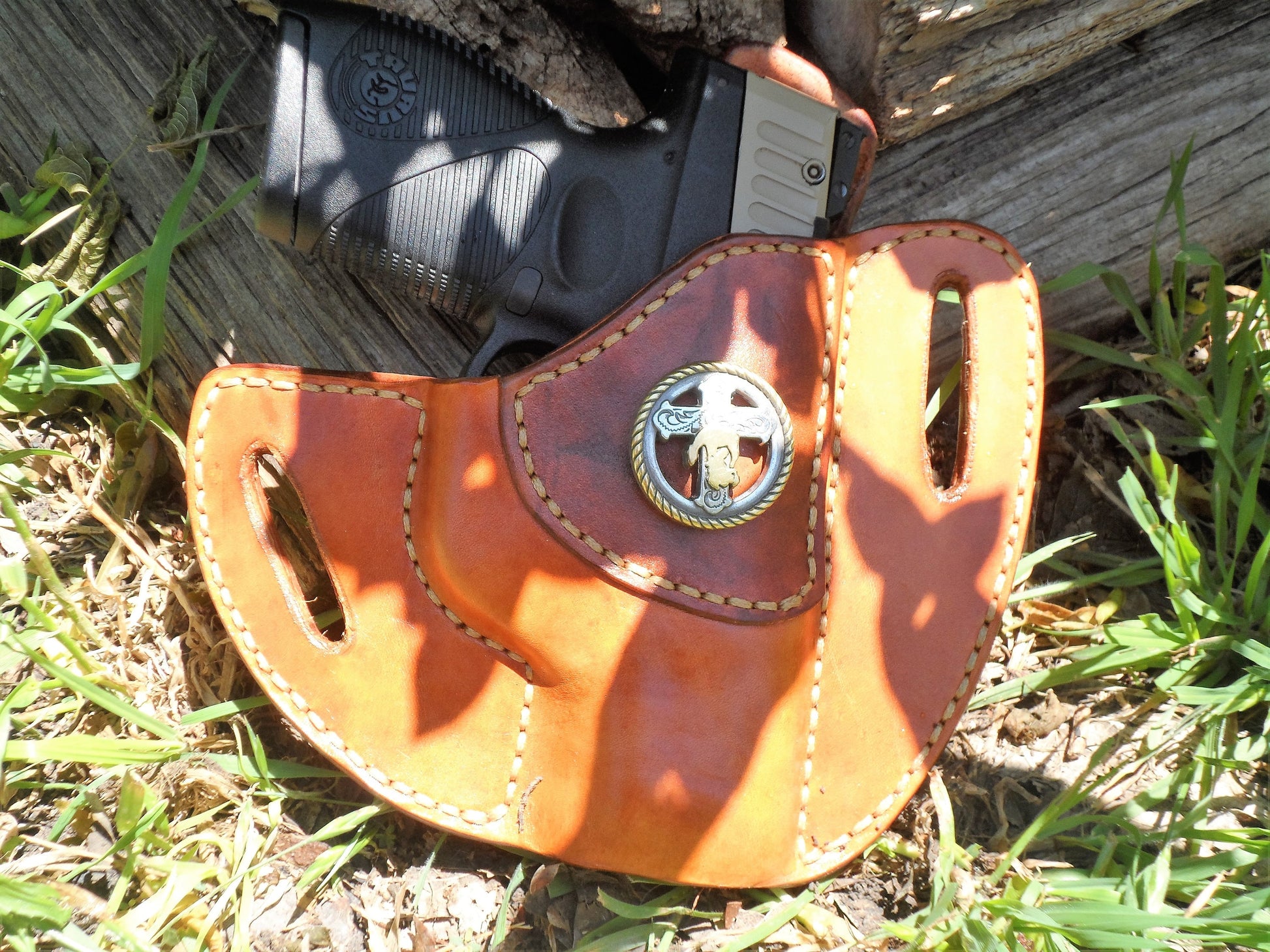 The Rancher Saddle Holster, OWB Holster, Leather Holster, Holster, EDC AnchorsAweighLeather
