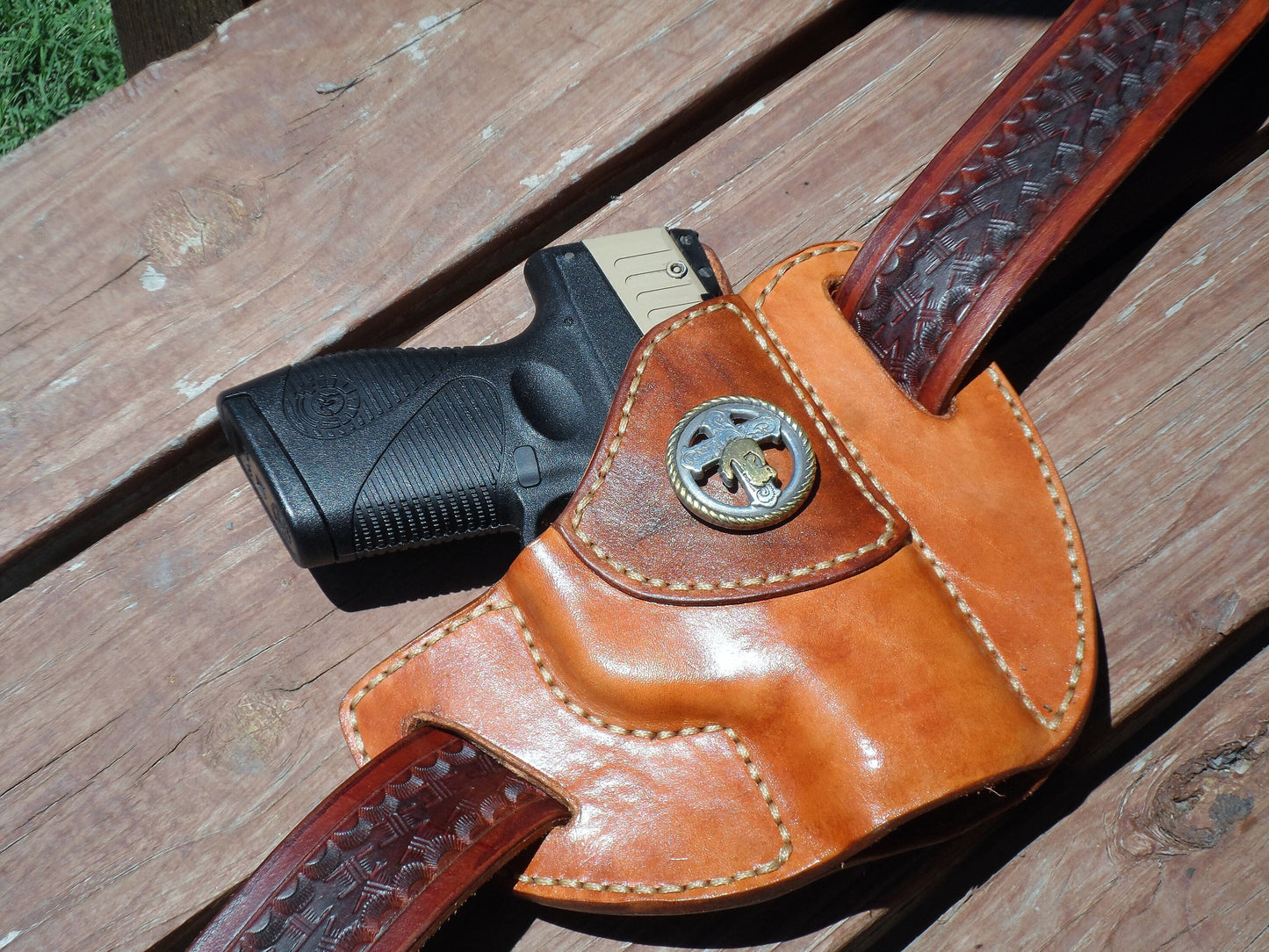The Rancher Saddle Holster, OWB Holster, Leather Holster, Holster, EDC AnchorsAweighLeather