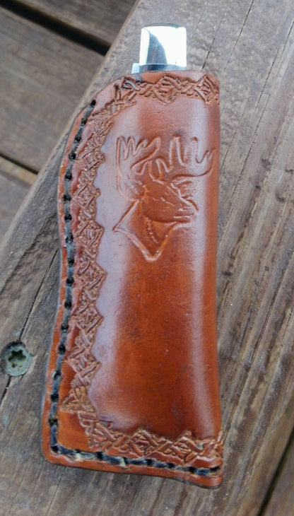 Custom leather knife sheath, folding knife case AnchorsAweighLeather