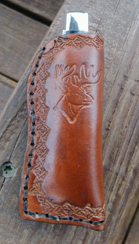Custom leather knife sheath, folding knife case AnchorsAweighLeather