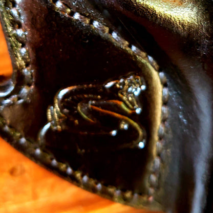 The VENOM saddle style holster, Pancake Holster, OWB Holster, Leather Holster, Holster, EDC AnchorsAweighLeather