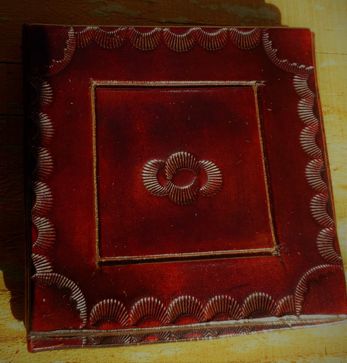 Leather Coaster set, Drink Coaster, Coaster AnchorsAweighLeather