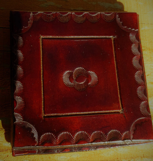 Leather Coaster set, Drink Coaster, Coaster AnchorsAweighLeather