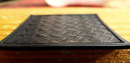 Leather Coaster Set, Drink Coaster Square, Genuine Leather Coaster AnchorsAweighLeather