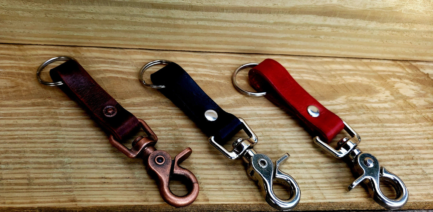 Leather Key Holder, Leather Key Chain, Leather Key Ring, Key Chain, EDC AnchorsAweighLeather