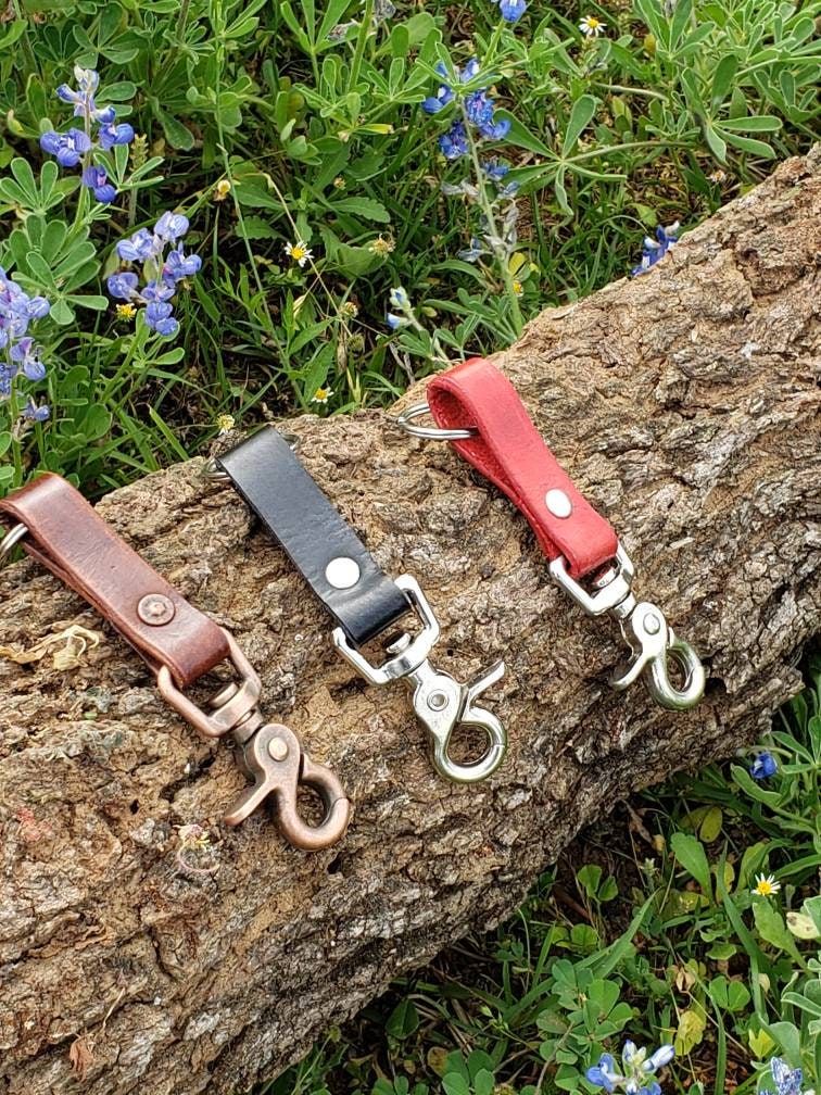 Leather Key Holder, Leather Key Chain, Leather Key Ring, Key Chain, EDC AnchorsAweighLeather