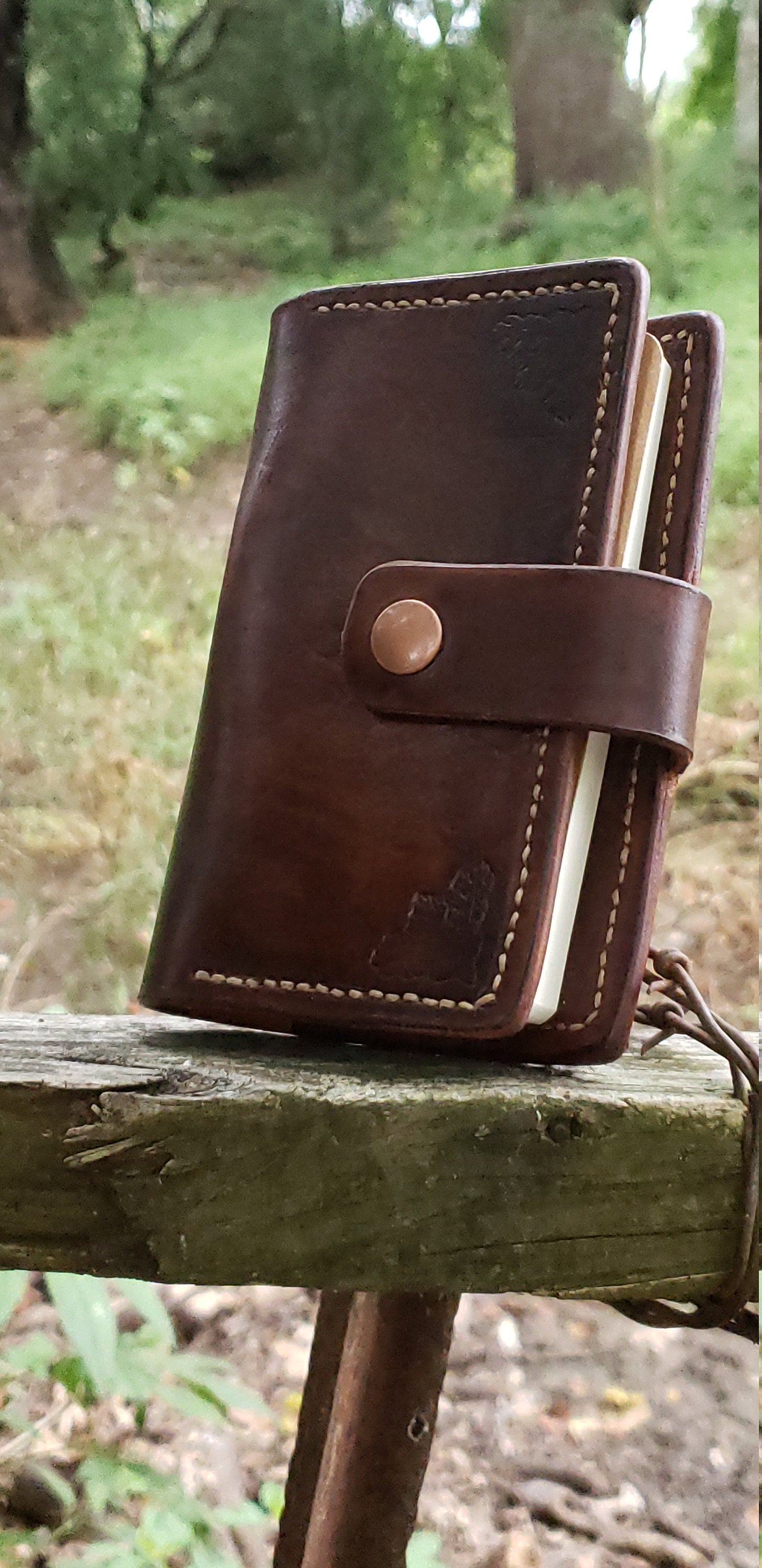 Leather Journal, Field Notes Wallet AnchorsAweighLeather