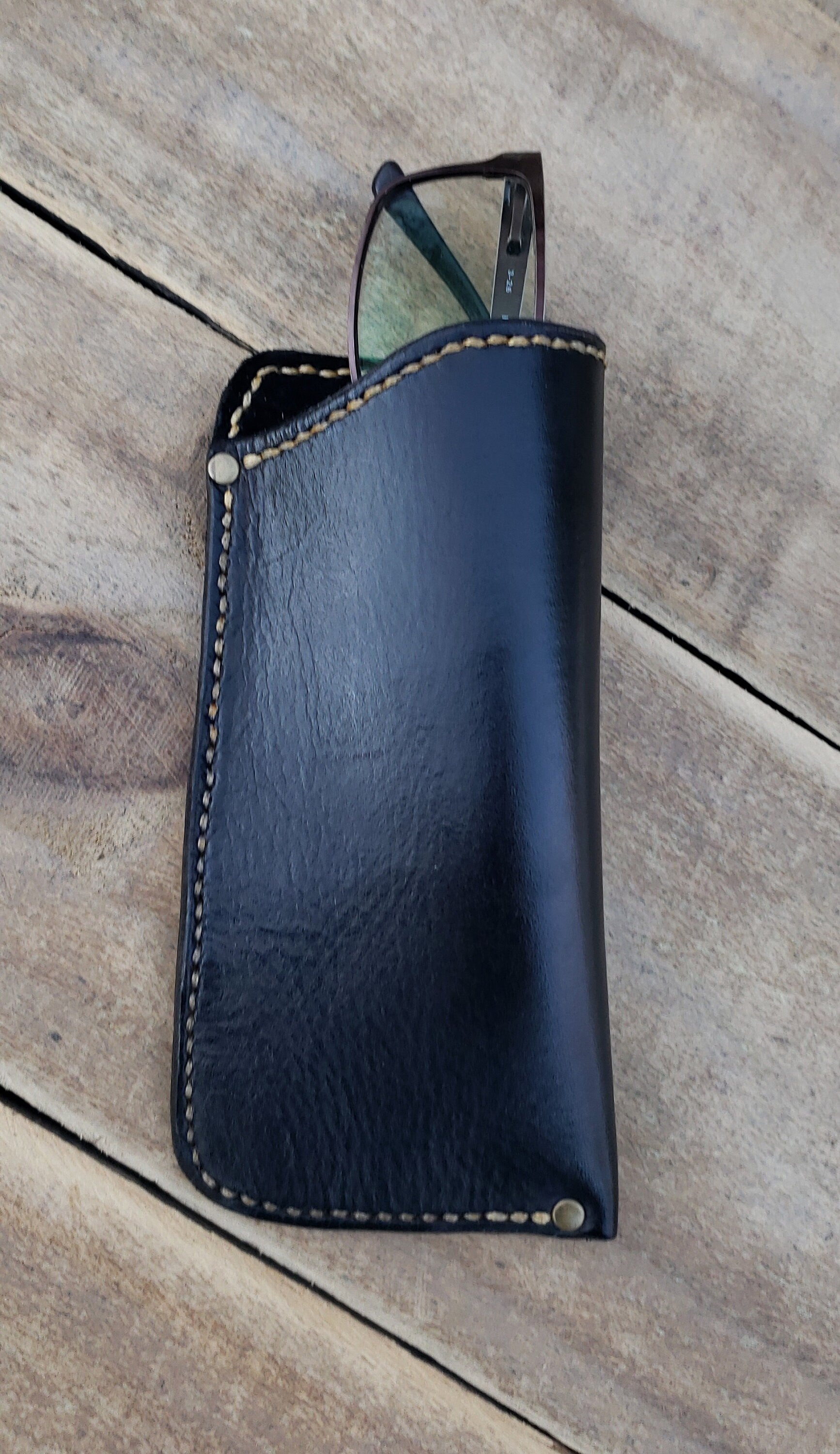 Leather Eyeglass Sleeve, Soft Eyeglass Case, EDC, Eyeglass sleeve, Leather eyeglass protector AnchorsAweighLeather