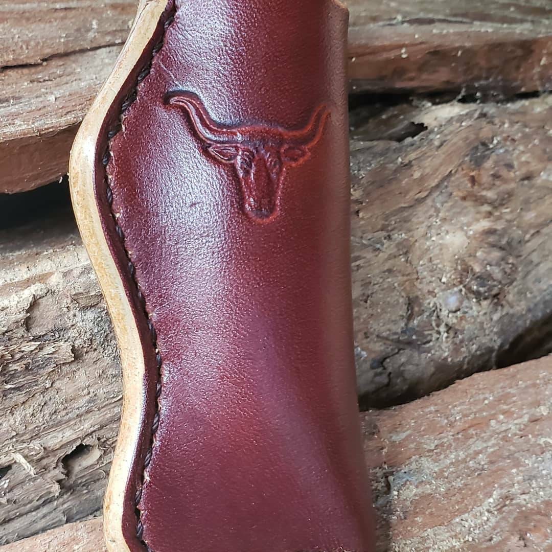 Custom leather knife sheath, case, pocket knife case, EDC AnchorsAweighLeather