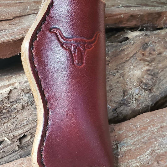 Custom leather knife sheath, case, pocket knife case, EDC AnchorsAweighLeather