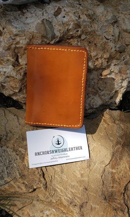 Western Vertical Wallet, Minimalist wallet, EDC, Wallet AnchorsAweighLeather
