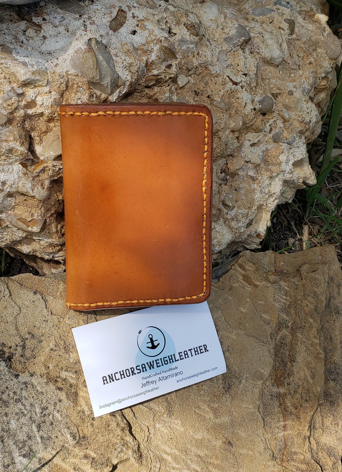 Western Vertical Wallet, Minimalist wallet, EDC, Wallet AnchorsAweighLeather