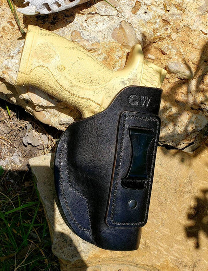 Leather IWB holster, CCW Holster, EDC, Leather Holster, Holster AnchorsAweighLeather
