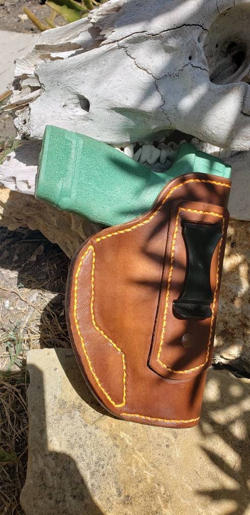 Custom Leather IWB holster, Leather Holster, Conceal Carry Holster AnchorsAweighLeather