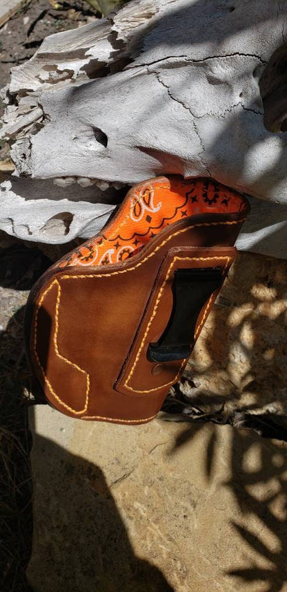 Custom Leather IWB holster, Leather Holster, Conceal Carry Holster AnchorsAweighLeather