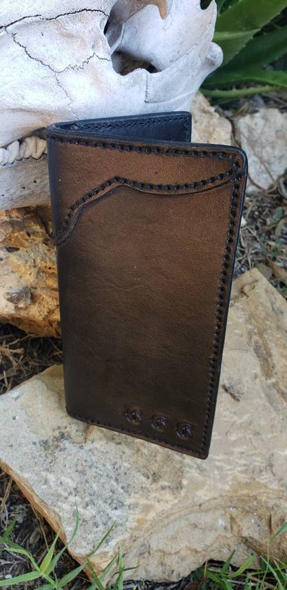 Long Wallet, Roper Wallet, Mens Wallet, Men's leather wallet AnchorsAweighLeather