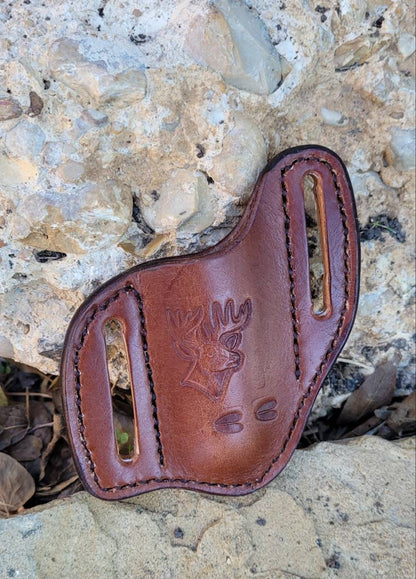 Custom pancake knife sheath, knife case, leather knife sheath, pocket knife scabbard, Pocket knife sheath AnchorsAweighLeather