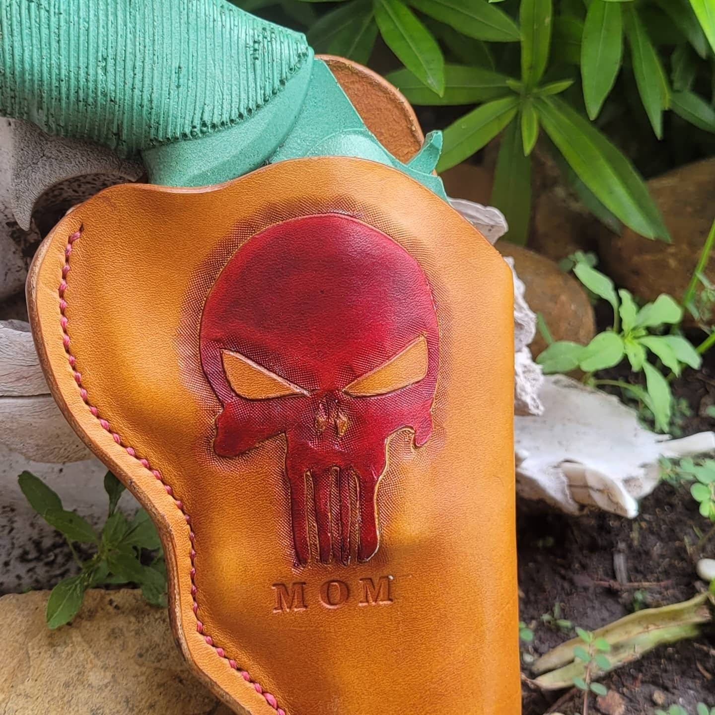 Taurus Judge 2.5in barrel OWB Holster, Punisher Skull Holster, Judge Holster, Leather Holster, Holster, EDC AnchorsAweighLeather