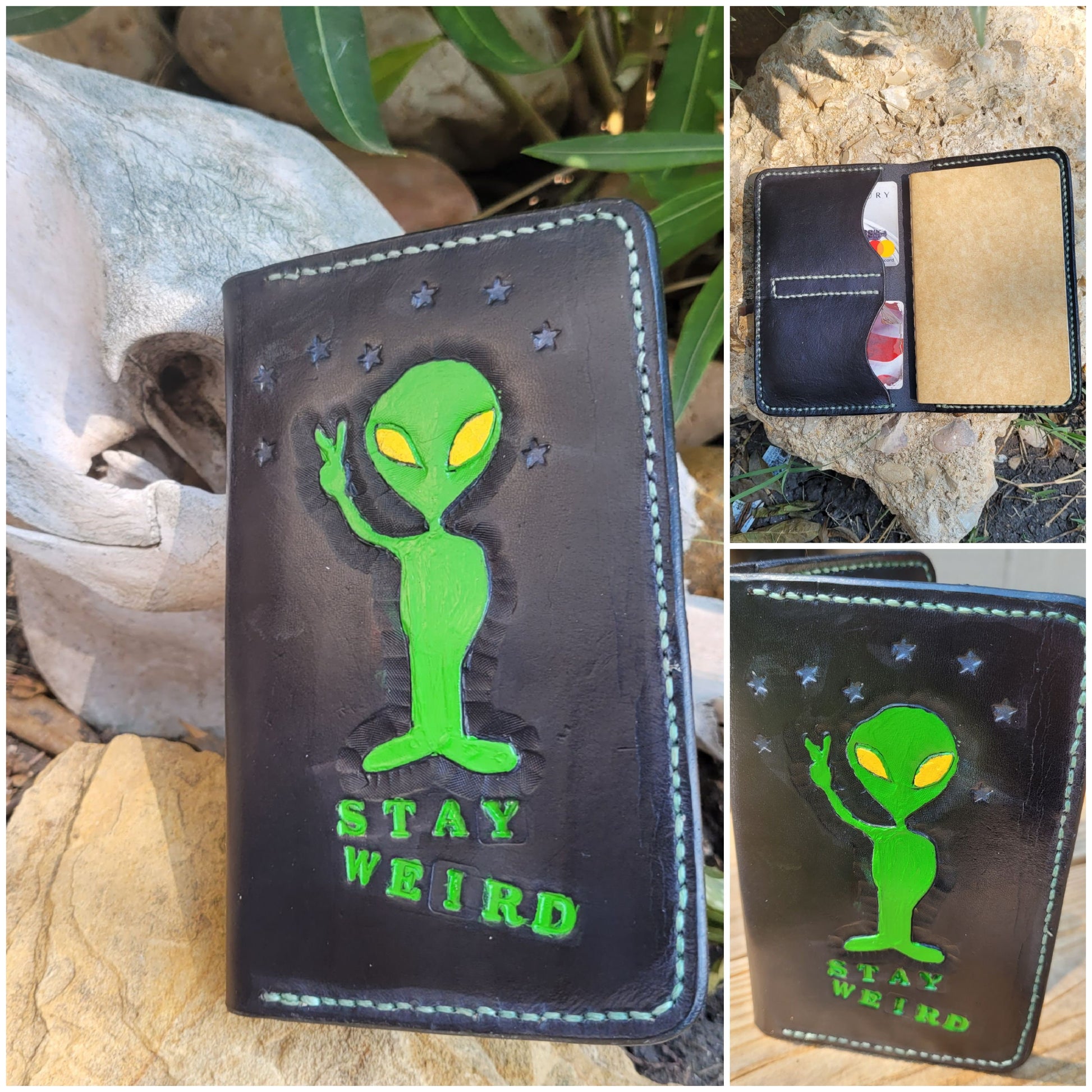 Leather Passport Holder, Travel Wallet, Passport Wallet, field note cover, leather journal AnchorsAweighLeather
